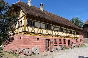 Mühle aus Unterschlauersbach im Fränkischen Freilandmuseum, Foto Ute Rauschenbach