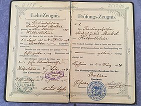 Lehr-Zeugnis und Prüfungszeugnis in einem von Friedrich Jakob Merkel