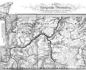 Karte der Bahnstrecke nach Creglingen