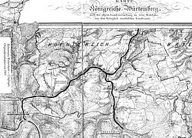 Karte der Bahnstrecke nach Creglingen