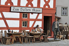 Dreharbeiten zu "Der starke Hans"