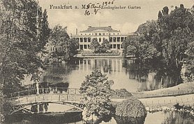 Ansichtskarte des Frankfurter Zoo von 1906.