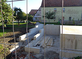 Wannenartige Betongründung